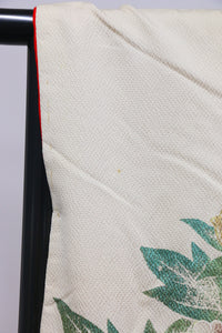 Bridal Uchikake – Gold Cranes & Peony Pattern / 白打掛 金鶴×牡丹  Traditional Japanese Wedding Kimono / 花嫁衣裳 打掛◆twu717