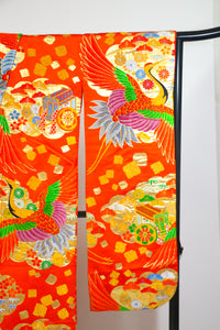 Bridal Uchikake – Gold Cranes & Peony Pattern / 白打掛 金鶴×牡丹  Traditional Japanese Wedding Kimono / 花嫁衣裳 打掛◆twu718