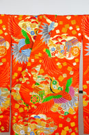 Bridal Uchikake – Gold Cranes & Peony Pattern / 白打掛 金鶴×牡丹  Traditional Japanese Wedding Kimono / 花嫁衣裳 打掛◆twu718