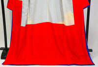 Vibrant Floral Furisode Kimono – Blue × Yellow × Red◆twf719