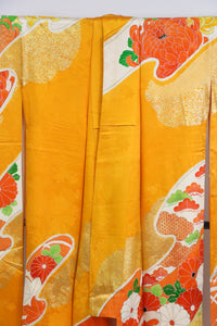 Gorgeous Gold-Accented Chrysanthemum Kimono / 豪華金彩 菊文様振袖◆twf723