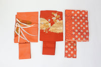 Vintage Nagoya Obi 3pcs Set｜アンティーク名古屋帯まとめ売り（赤系）◆ton726