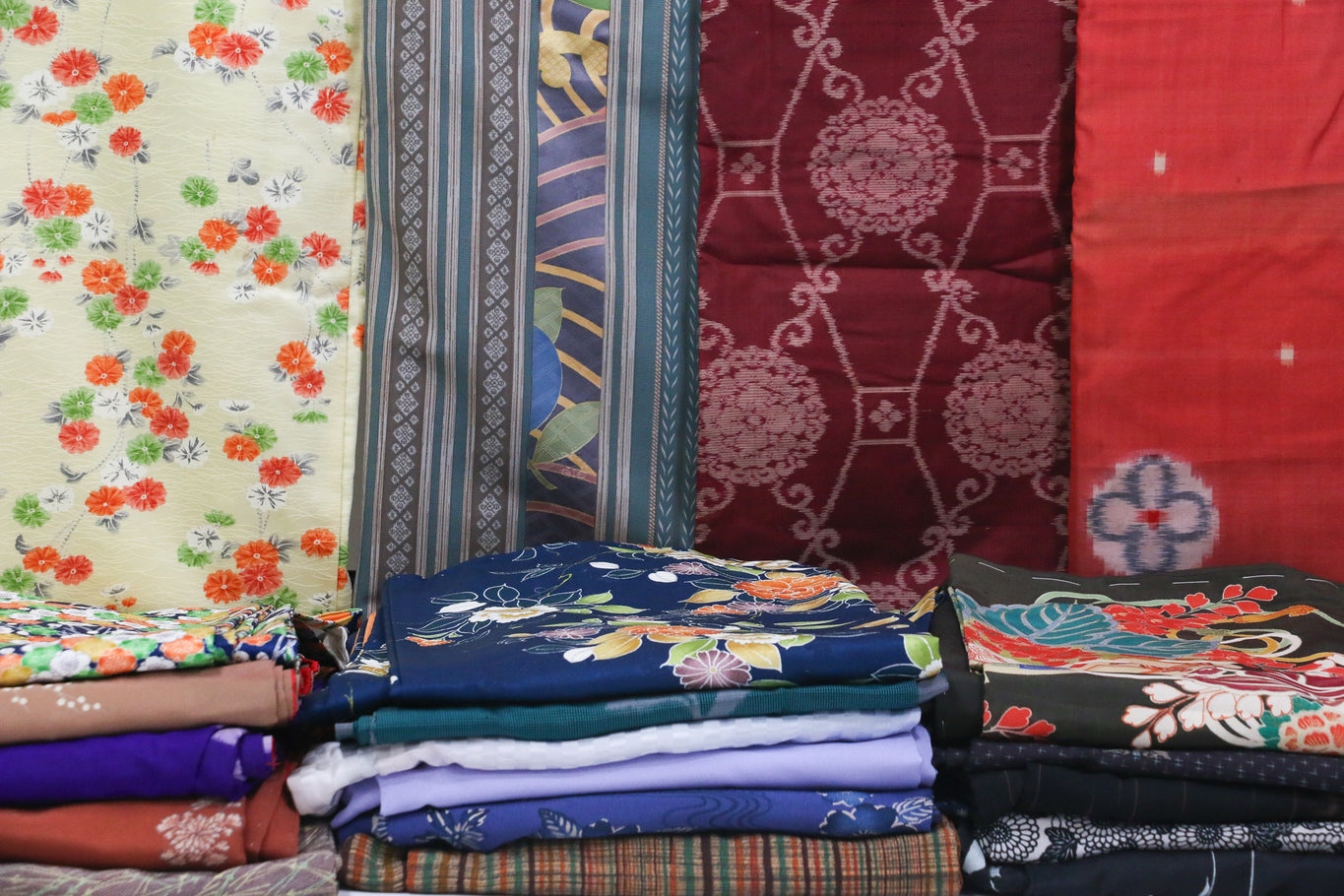 Vintage Women's Kimono – 20 pcs Mixed Set / 着物20枚ミックスセット（まとめ売り）◆twk733