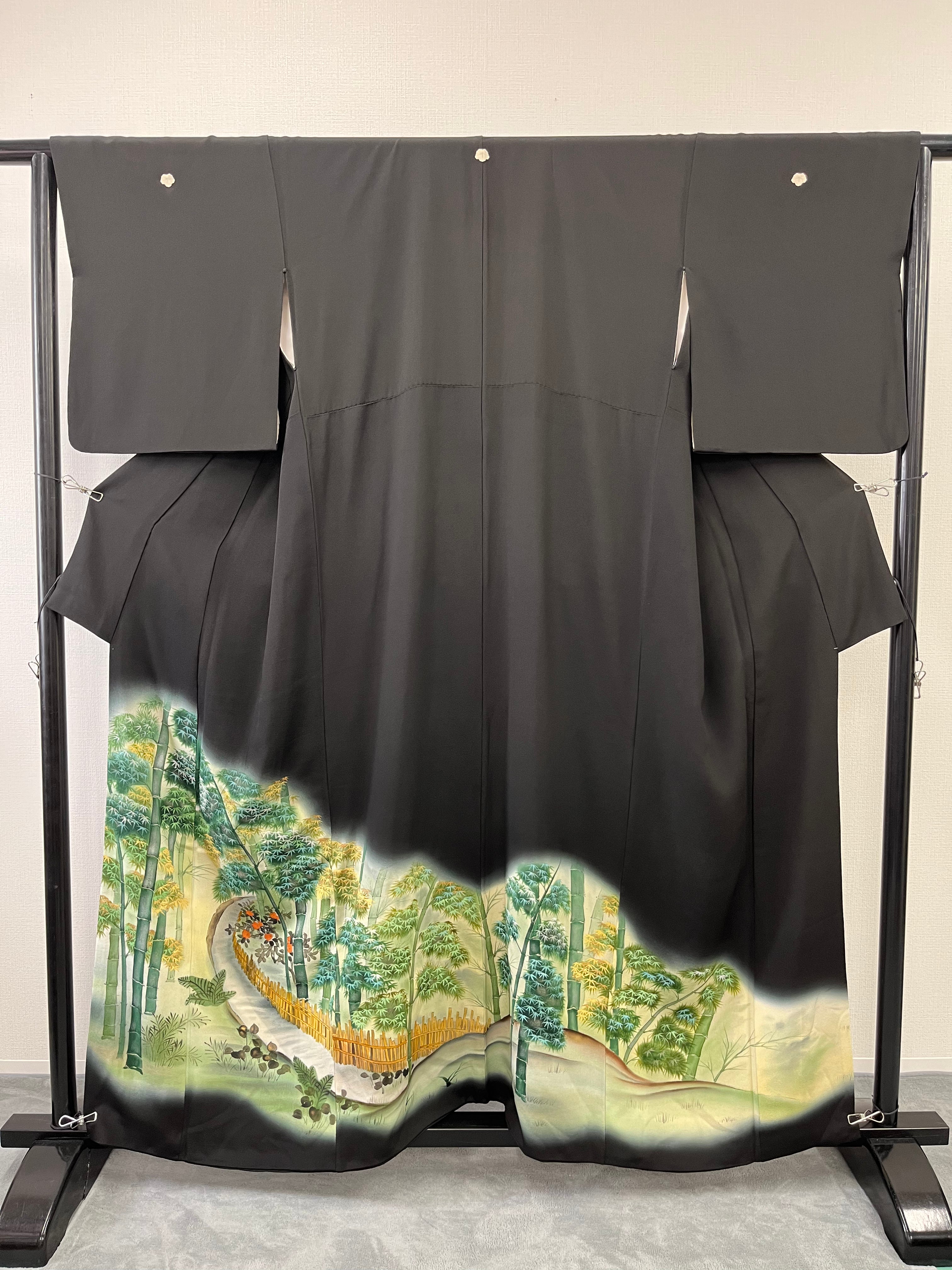 ◇KWT004 黒留袖 kurotome  formal 古着 和服
