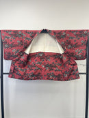 ◇KWH024 羽織 袷羽織 Haori 赤系 古着 レトロ 和服
