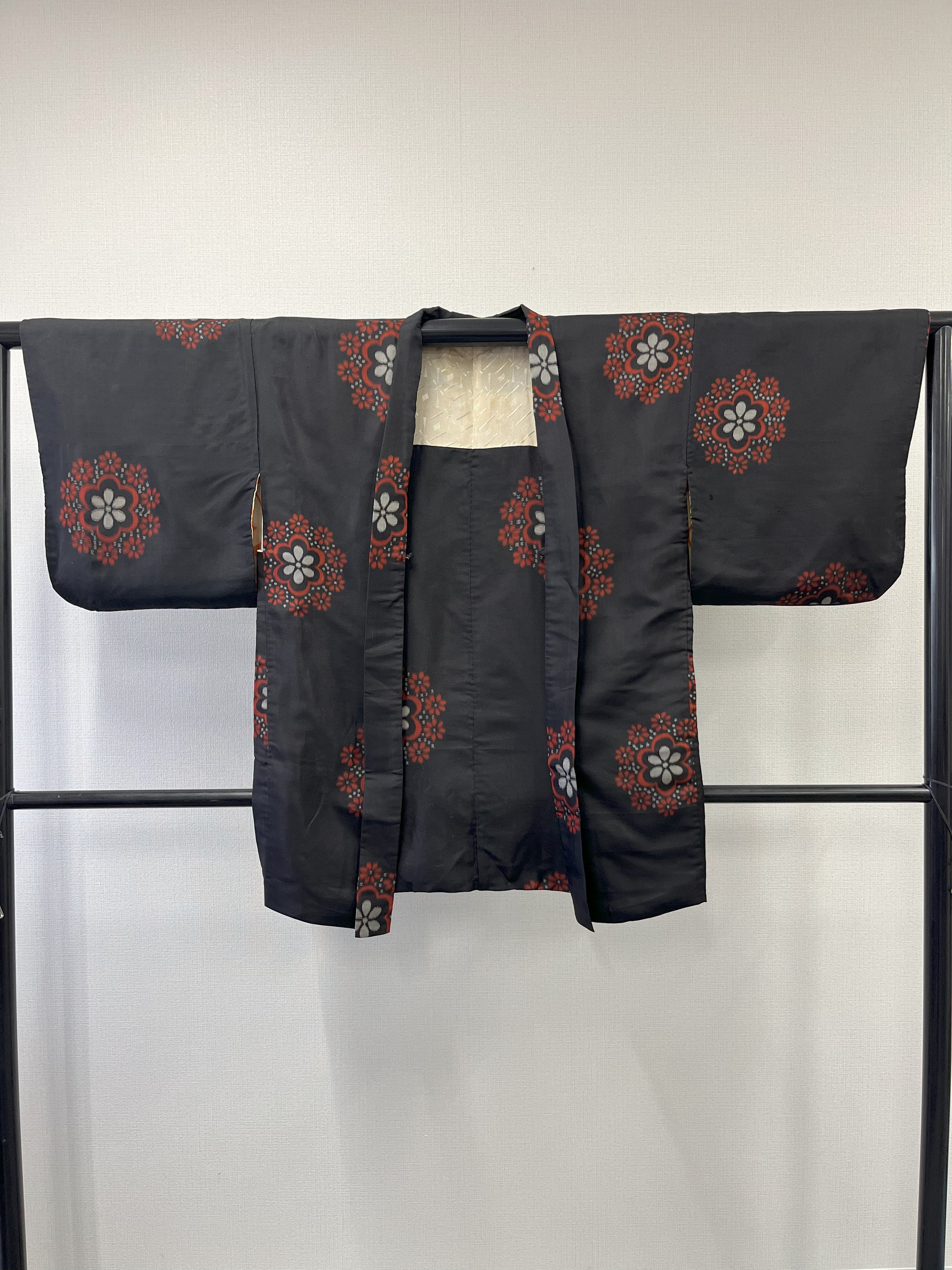 ◇KWH026 羽織 Haori 黒 古着 レトロ 和服