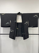 ◇KWH034 羽織 黒羽織 Haori 紐付き 古着 レトロ 和服