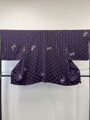 ◇KWH035 羽織 袷羽織 紐付き Haori  紫 古着 レトロ 和服