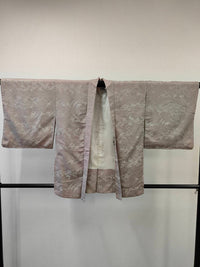 ◇KWH037 羽織 袷羽織 紐付き Haori グレー 古着 レトロ 和服