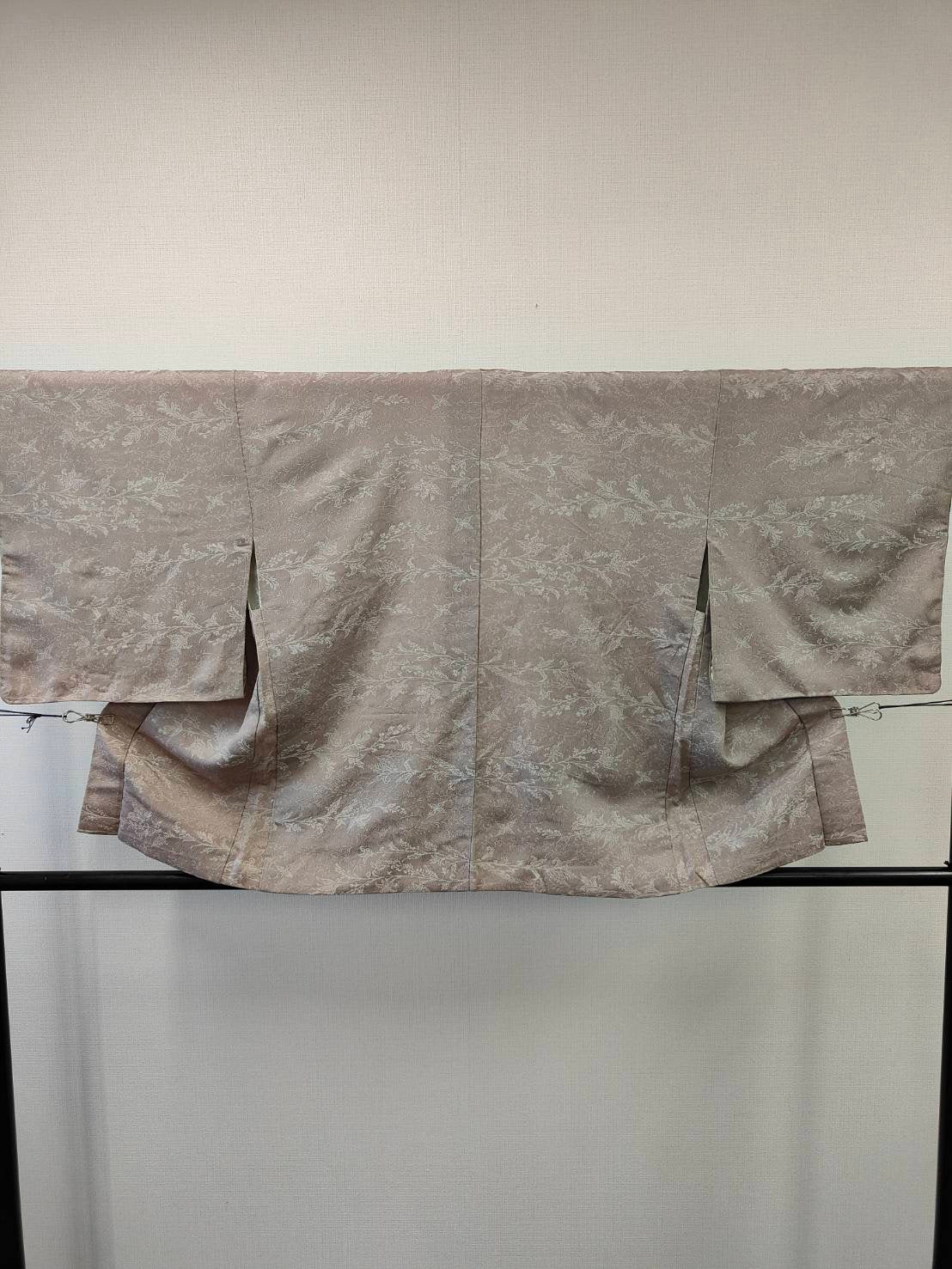 ◇KWH037 羽織 袷羽織 紐付き Haori グレー 古着 レトロ 和服