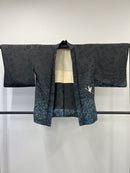 ◇KWH040 羽織 黒羽織 Haori 鶴 古着 レトロ 和服