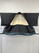 ◇KWH040 羽織 黒羽織 Haori 鶴 古着 レトロ 和服