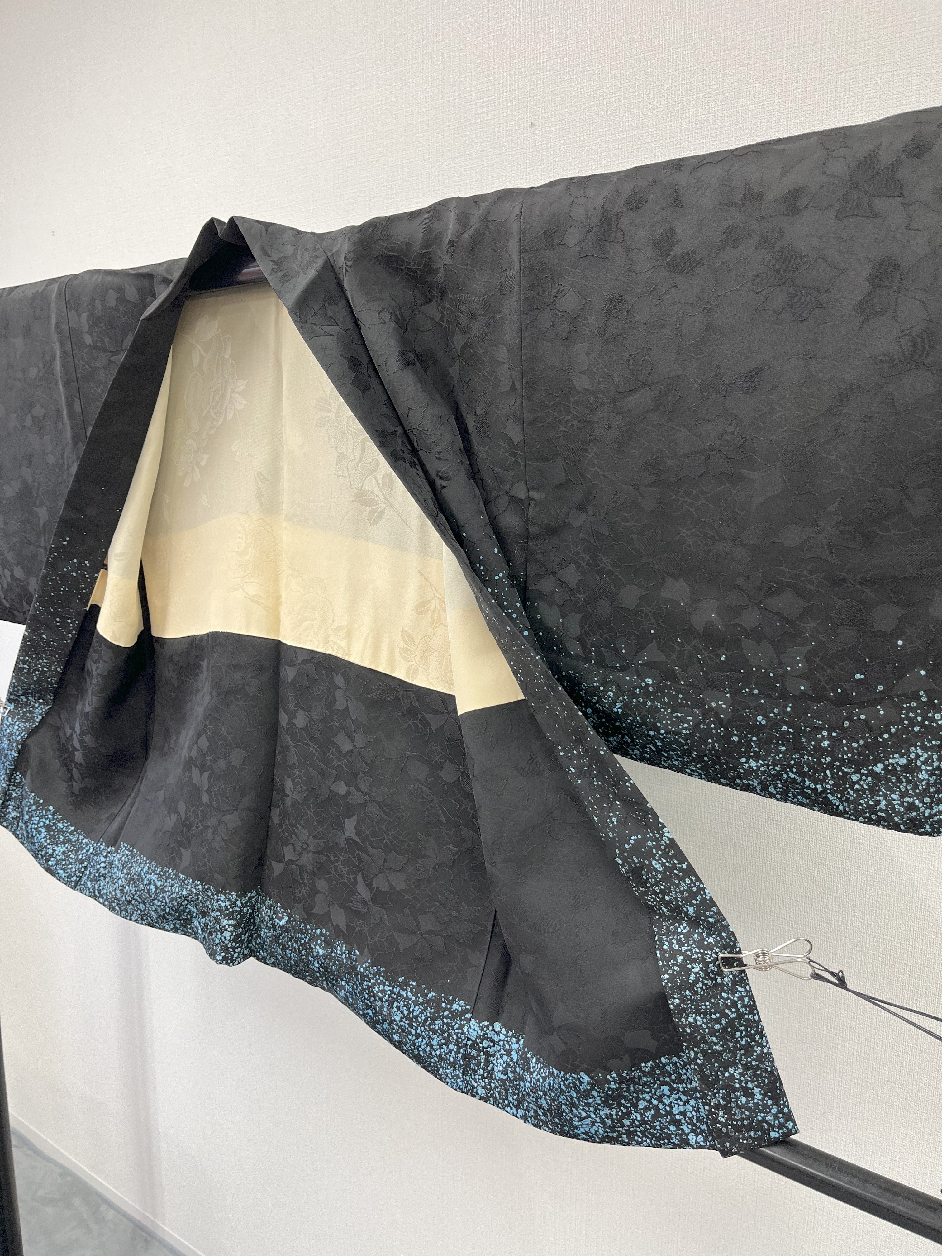◇KWH040 羽織 黒羽織 Haori 鶴 古着 レトロ 和服