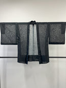 ◇KWH041 羽織 シースルー 薄手 Haori 黒 古着 レトロ 和服
