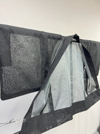 ◇KWH041 羽織 シースルー 薄手 Haori 黒 古着 レトロ 和服