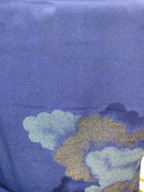 ◇KWH043 羽織 紐付き Haori 青 古着 レトロ 和服