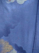 ◇KWH043 羽織 紐付き Haori 青 古着 レトロ 和服