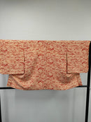 ◇KWH044 羽織 袷羽織 紐付き Haori 赤系 古着 レトロ 和服