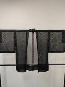 ◇KWH045 羽織 シースルー 薄手 Haori 黒 古着 レトロ 和服
