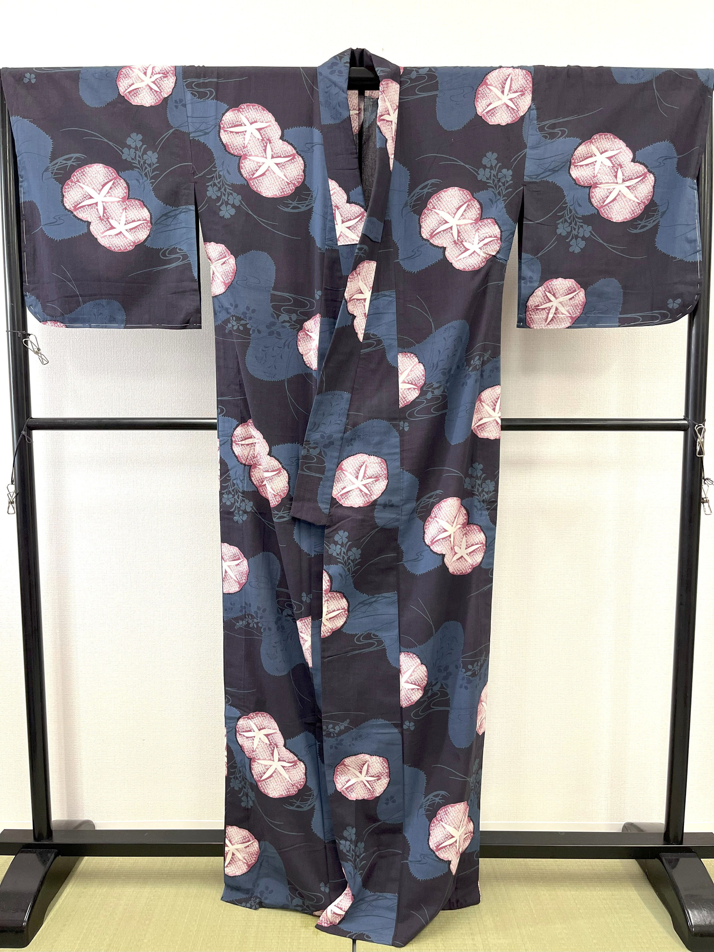 ◇KWS002 浴衣＋帯セット 古着 レトロ 和服