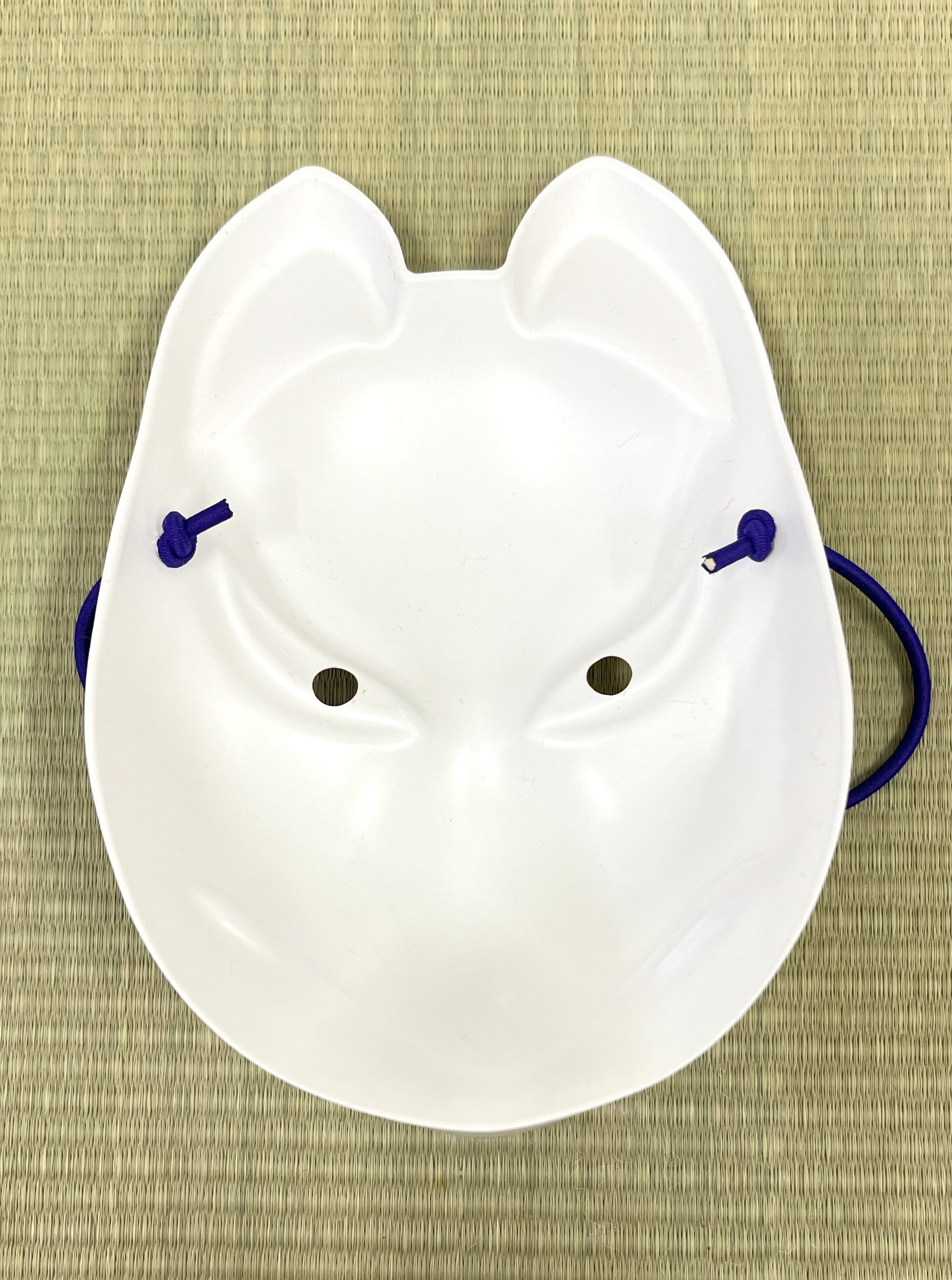 KM048  狐 お面 白 開運 魔除け 招福 縁起物 壁掛け 新品