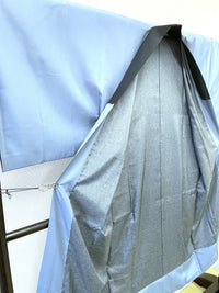 ♢KMJ009 襦袢 龍 虎 ポリエステル100％ 金箔 青色 アンティーク 中古