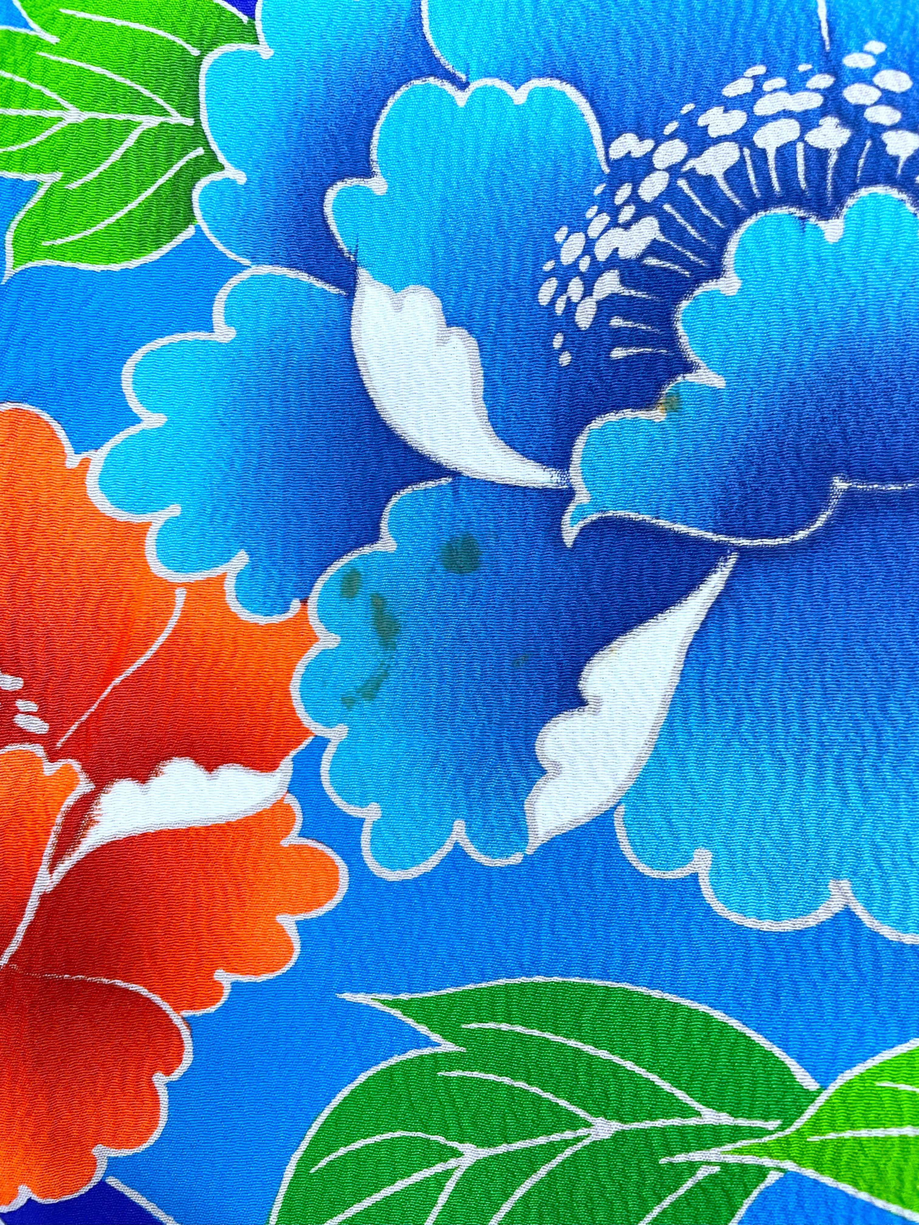 ◆KWF030 引き振袖 青 花嫁衣装 結婚式 豪華  刺繍 婚礼 ウエディング 古着
