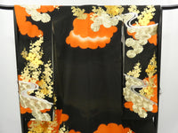 ◆KWF031 引き振袖 金銀箔 花嫁衣装 結婚式 豪華  刺繍 婚礼 ウエディング 古着