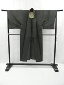 ◇KMS002 着物＋帯セット 深緑色 古着 レトロ 和服