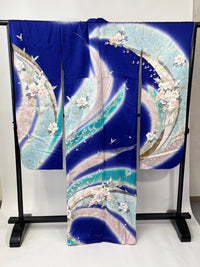 Furisode, long-sleeved kimono For display, for formal occasions◆twkf674