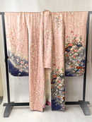 Furisode Pure Silk Vintage Kimono Wedding Ceremony Graduation Ceremony Coming of Age Ceremony◆twf357
