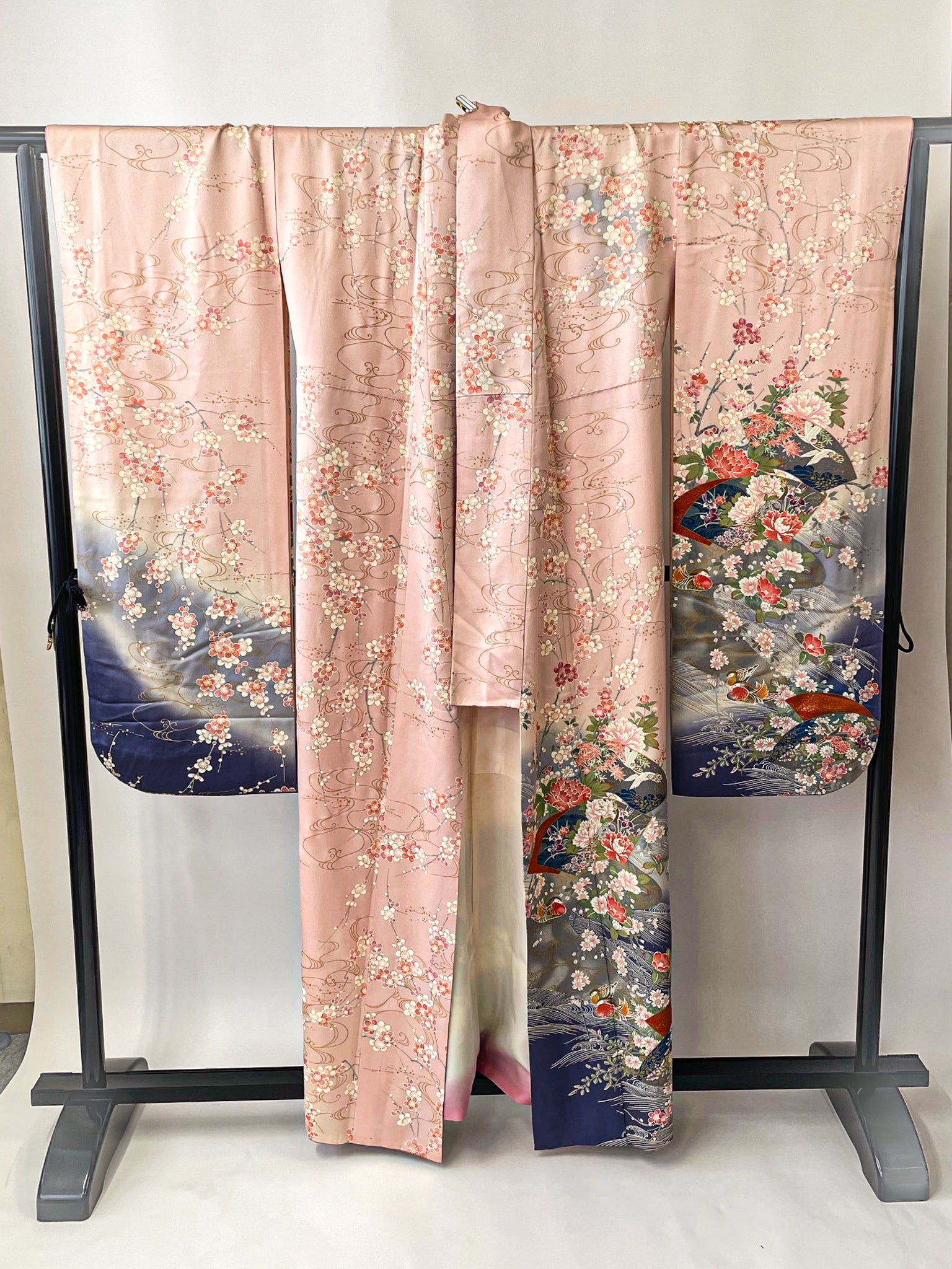 Furisode Pure Silk Vintage Kimono Wedding Ceremony Graduation Ceremony Coming of Age Ceremony◆twf357