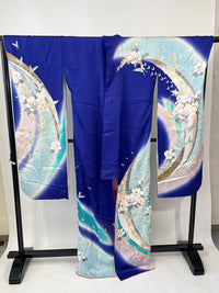 Furisode, long-sleeved kimono For display, for formal occasions◆twkf674