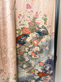 Furisode Pure Silk Vintage Kimono Wedding Ceremony Graduation Ceremony Coming of Age Ceremony◆twf357