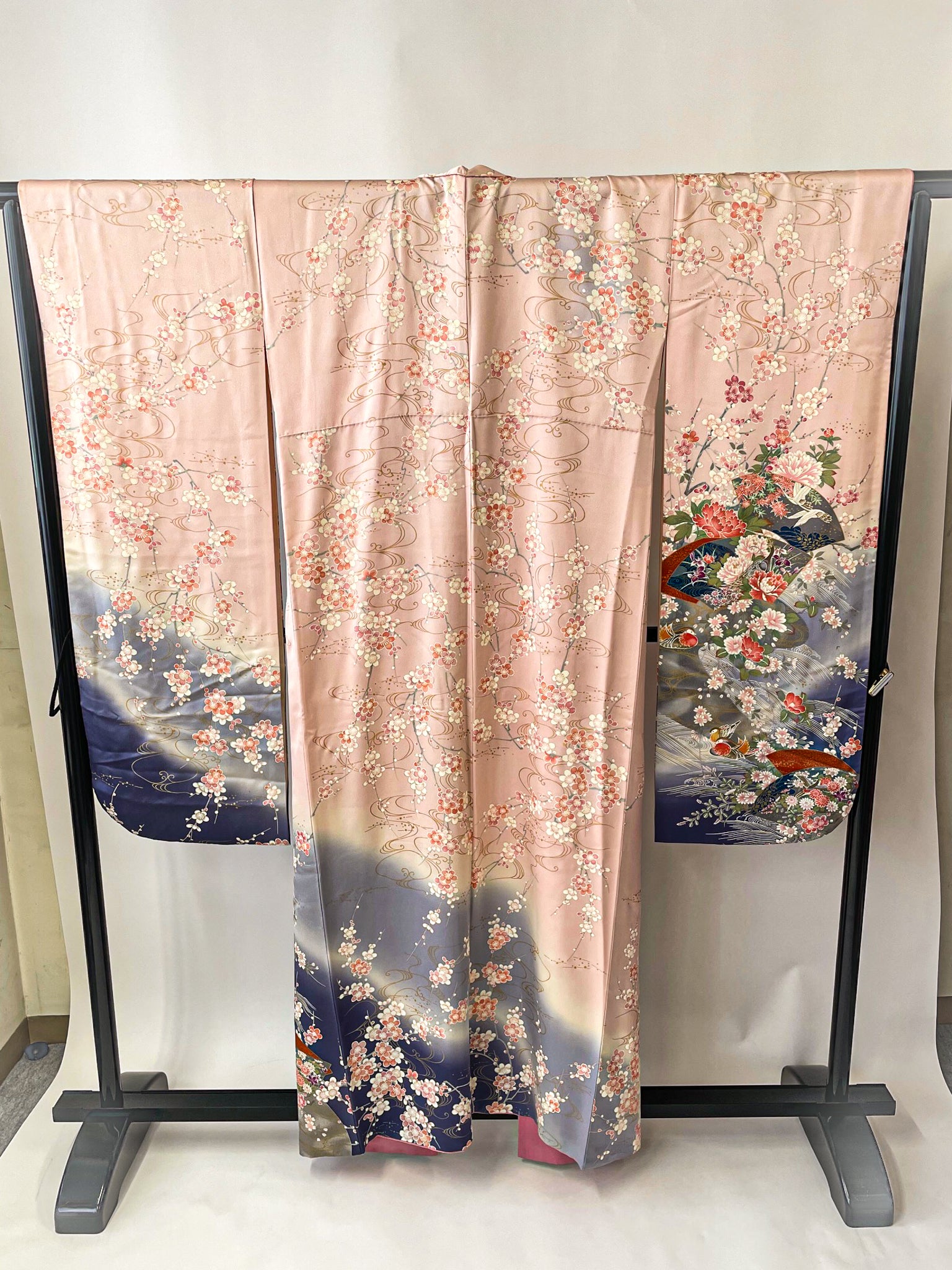 Furisode Pure Silk Vintage Kimono Wedding Ceremony Graduation Ceremony Coming of Age Ceremony◆twf357