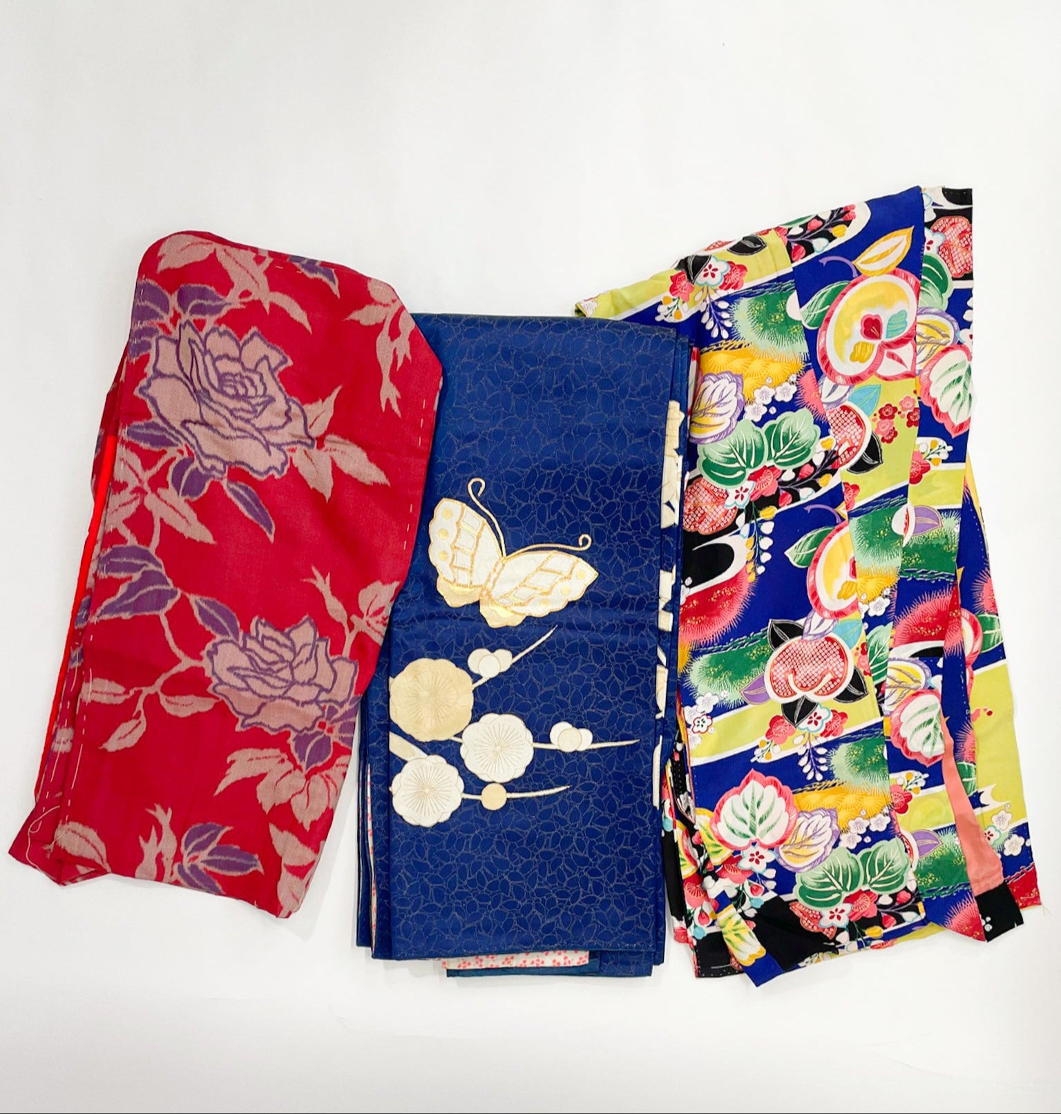 Bulk Sale of 5 Women's Used Kimonos with Floral Patterns♪◆twk339
