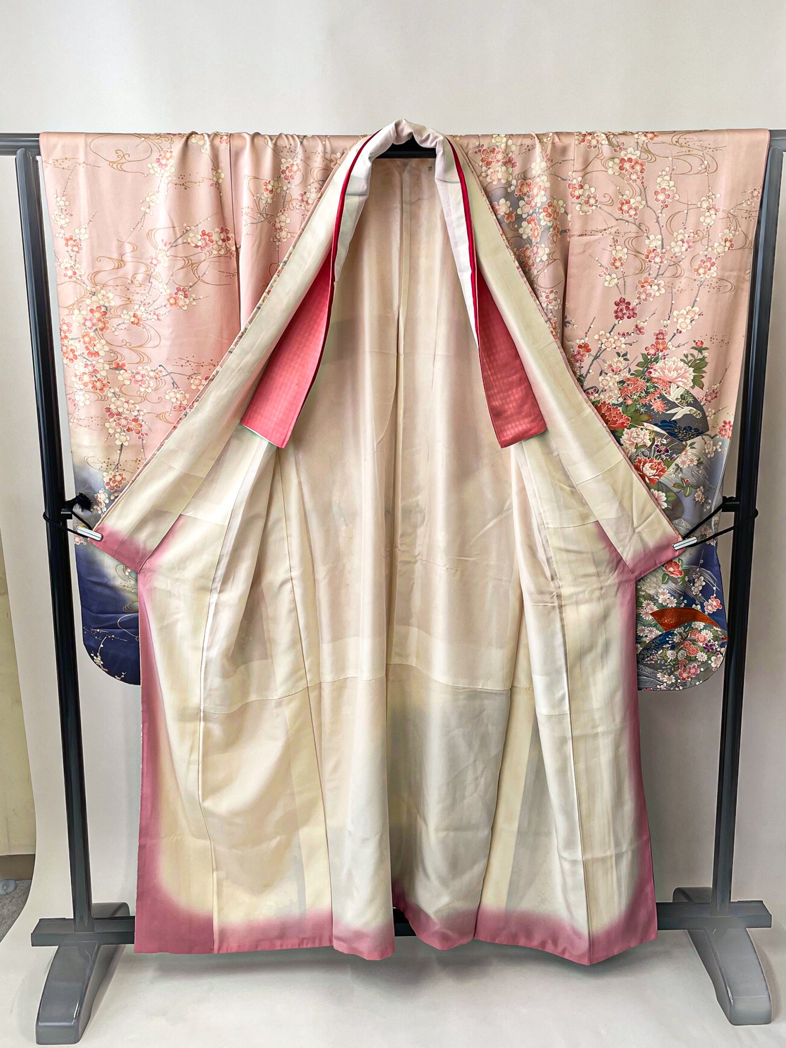 Furisode Pure Silk Vintage Kimono Wedding Ceremony Graduation Ceremony Coming of Age Ceremony◆twf357