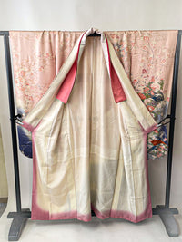 Furisode Pure Silk Vintage Kimono Wedding Ceremony Graduation Ceremony Coming of Age Ceremony◆twf357