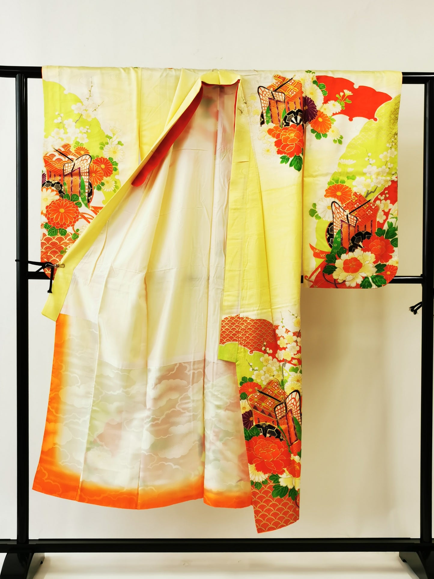 ♦KJ059 Kids Women's Kimono used Japanese clothes