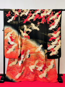 ♦KJ061 Kimono usato da donna, 5 pezzi, antico, formale, usato, abiti giapponesi