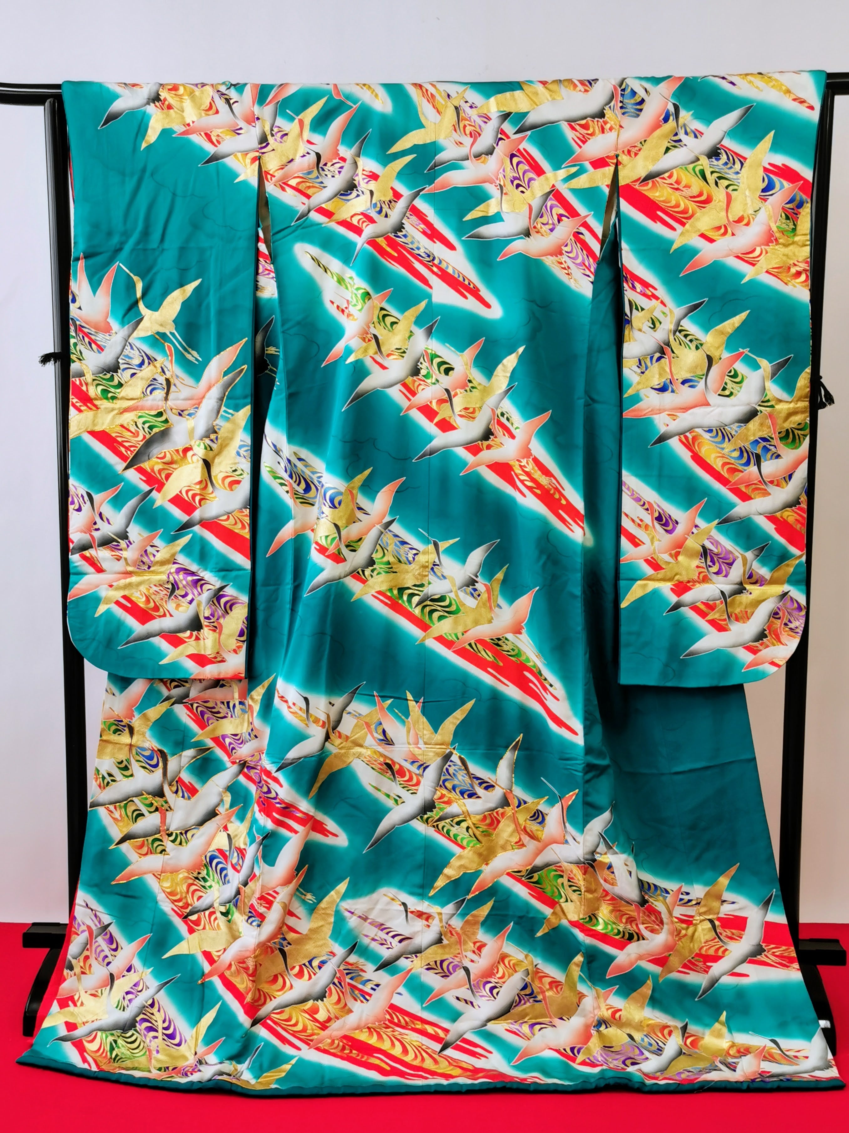♦KJ061 Kimono usato da donna, 5 pezzi, antico, formale, usato, abiti giapponesi