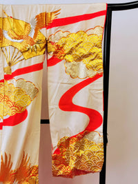 色打掛 豪華 金銀箔 花嫁衣装 刺繍 婚礼 結婚式  ウエディング 古着 ◆twu219