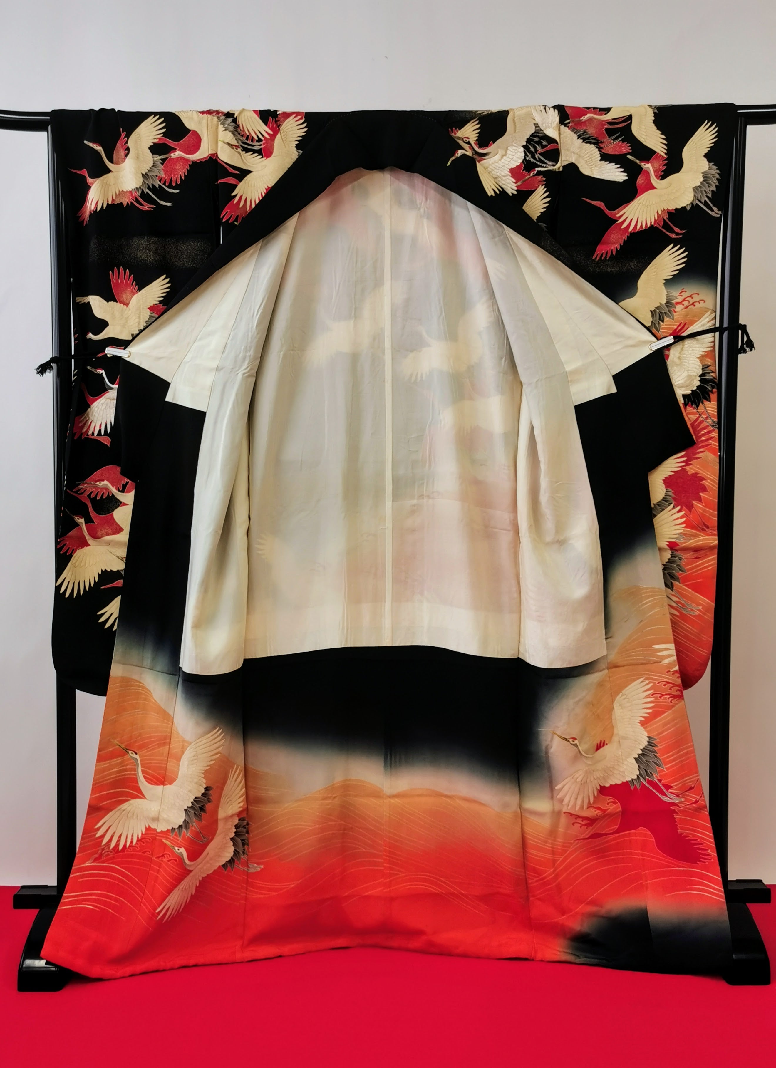♦KJ061 Kimono usato da donna, 5 pezzi, antico, formale, usato, abiti giapponesi