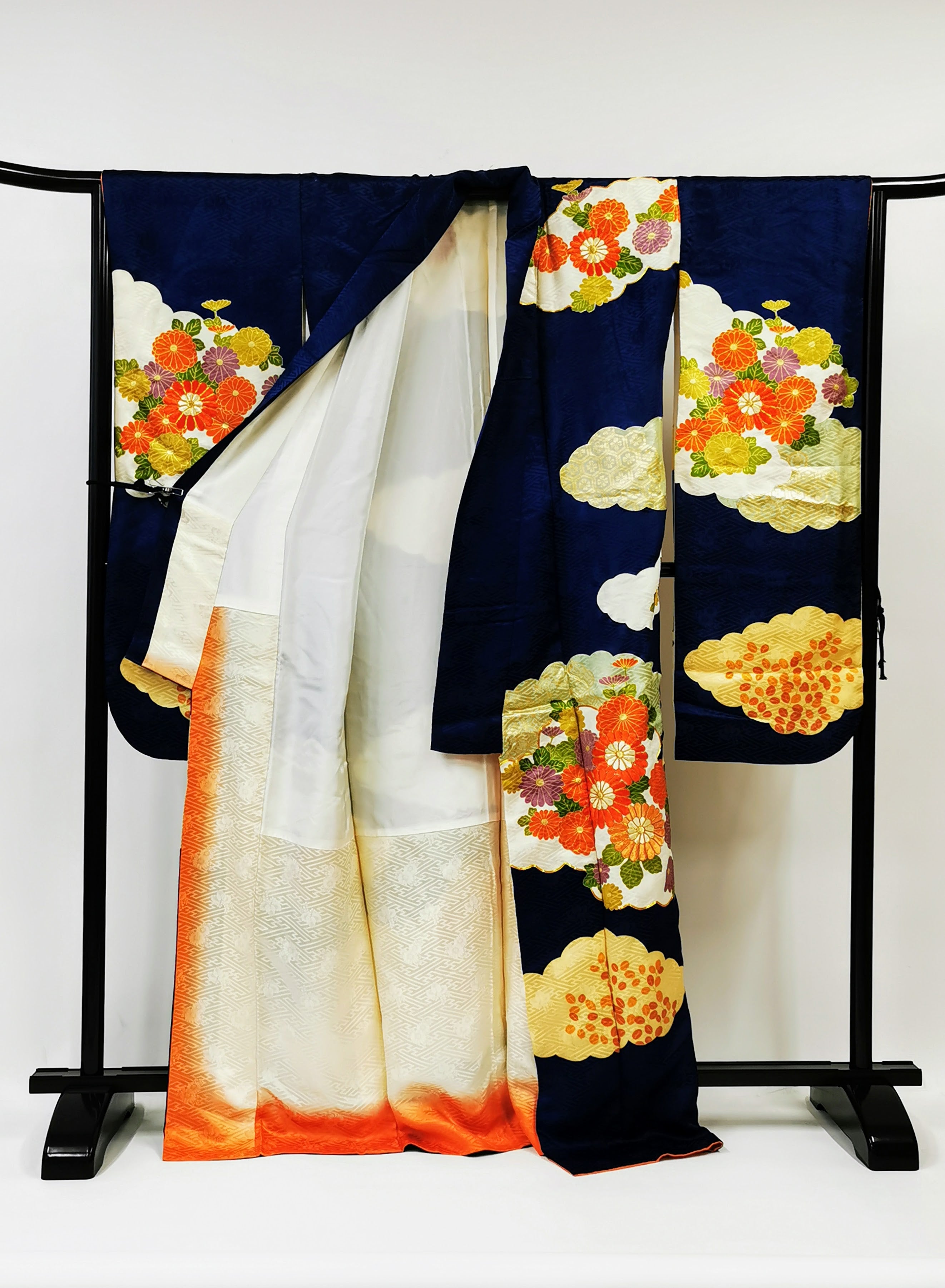 ♦KJ052 Women's Furisode used Japanese clothes