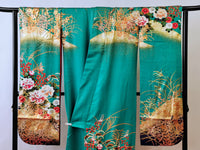 引き振袖 お引きずり 花嫁衣装 結婚式 豪華  金箔  刺繍 婚礼 ウエディング 古着◆twff223