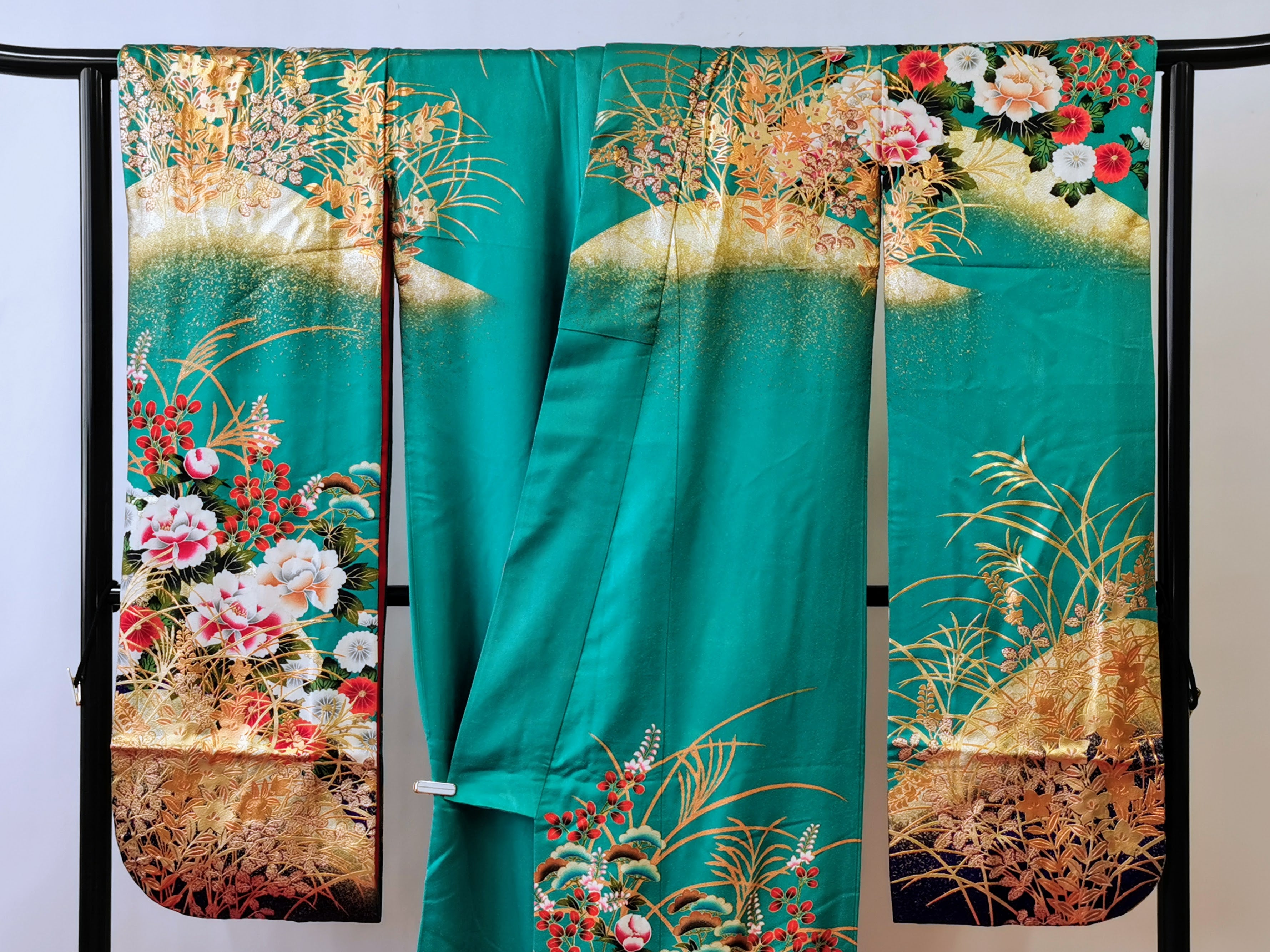 引き振袖 お引きずり 花嫁衣装 結婚式 豪華  金箔  刺繍 婚礼 ウエディング 古着◆twff223
