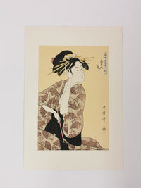 Courtesan with Pipe / 扇屋花扇 – Ukiyo-e Bijin-ga Reproduction◆tku692