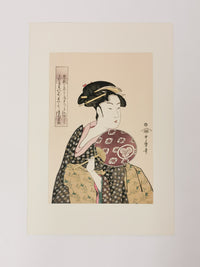 Woman with Fan / 団扇を持つ女 – Ukiyo-e Bijin-ga Reproduction◆tku694
