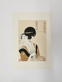 “Bijin-ga Beauty Portrait by Kitagawa Utamaro – 喜多川歌麿 美人画 浮世絵”◆tku711